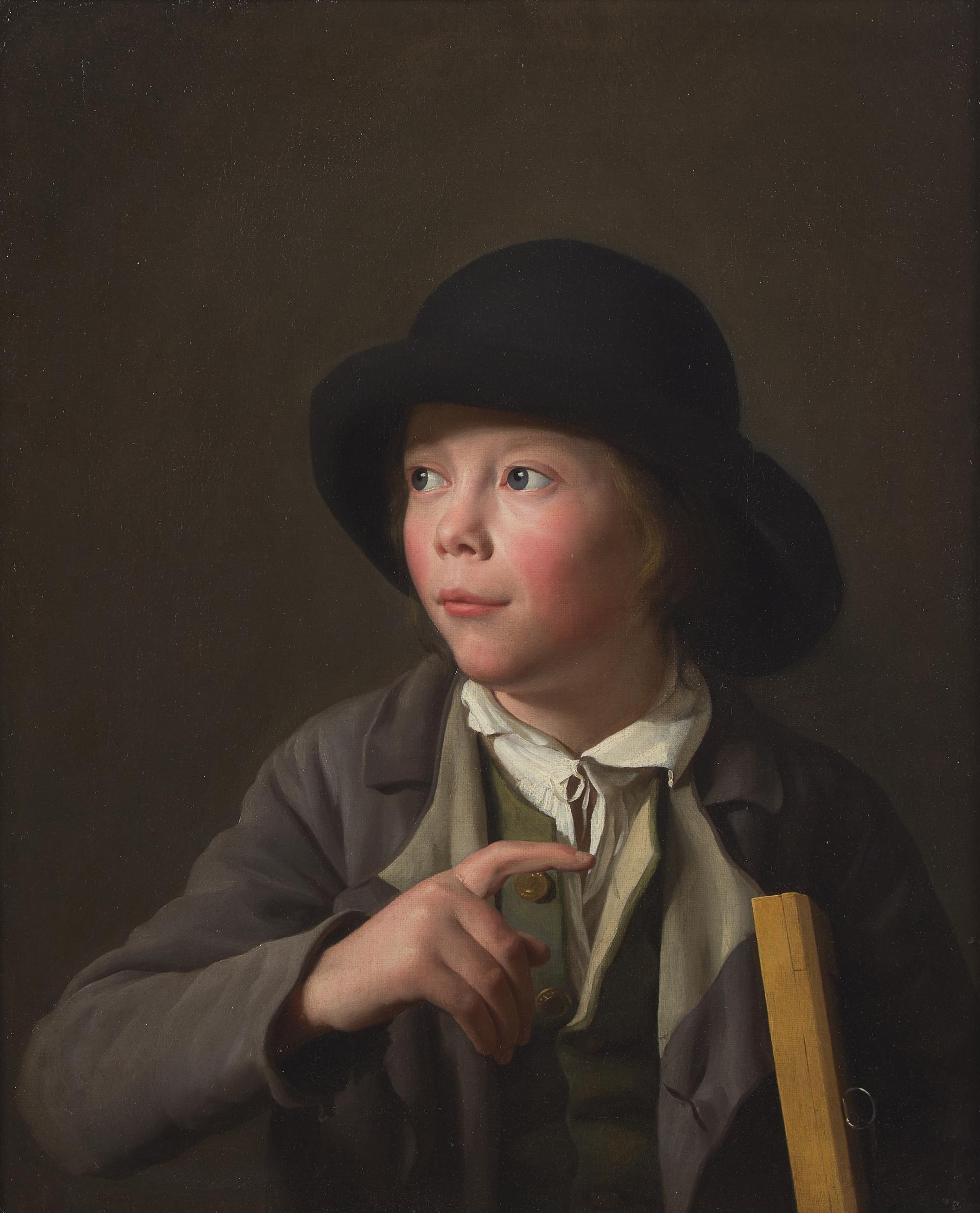 Portrait of a Boy wearing a Hat and holding a Frame , 1783