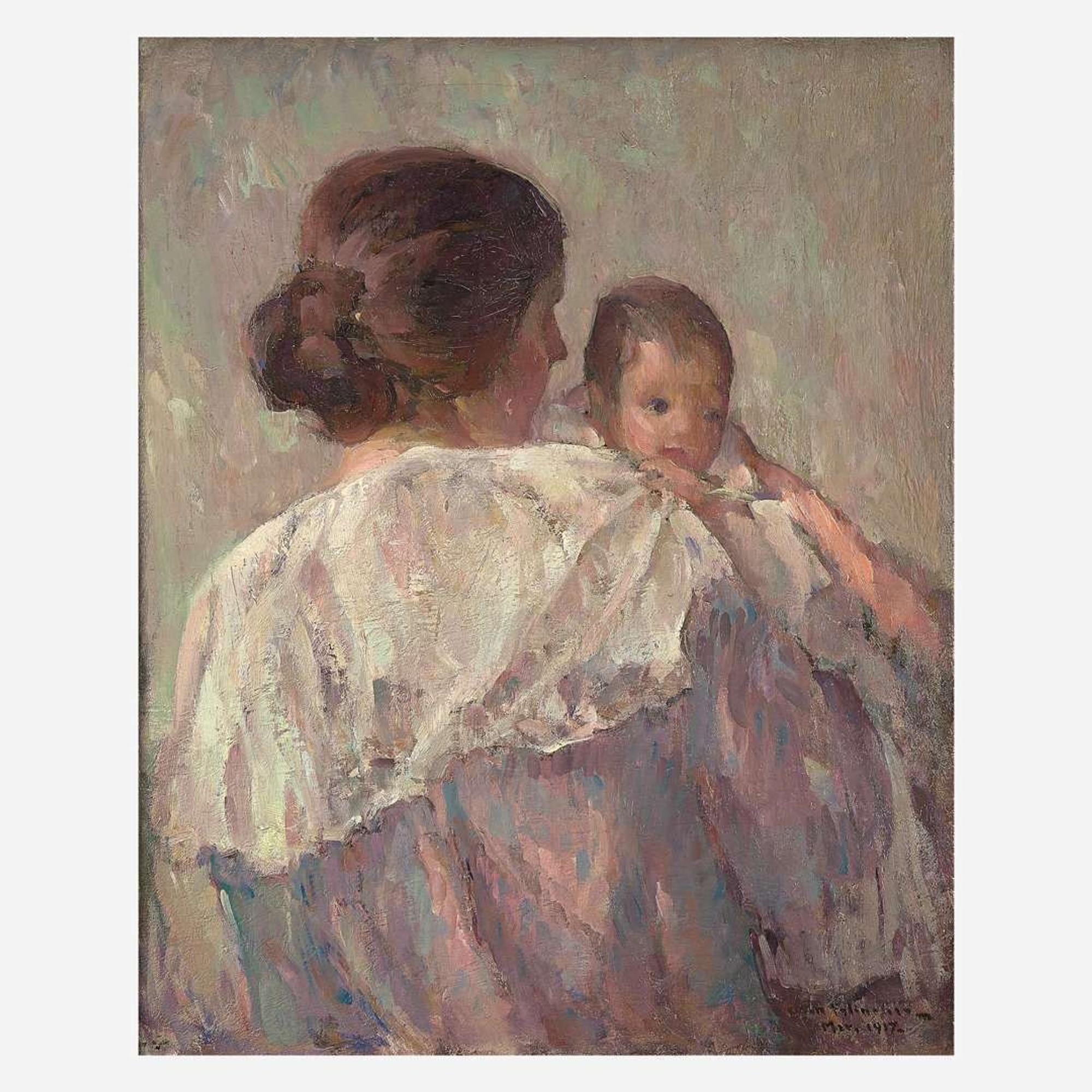 John Fulton Folinsbee (American, 1892–1972) Mother and Daughter (Portrait of the Artist’s Wife and Daughter)