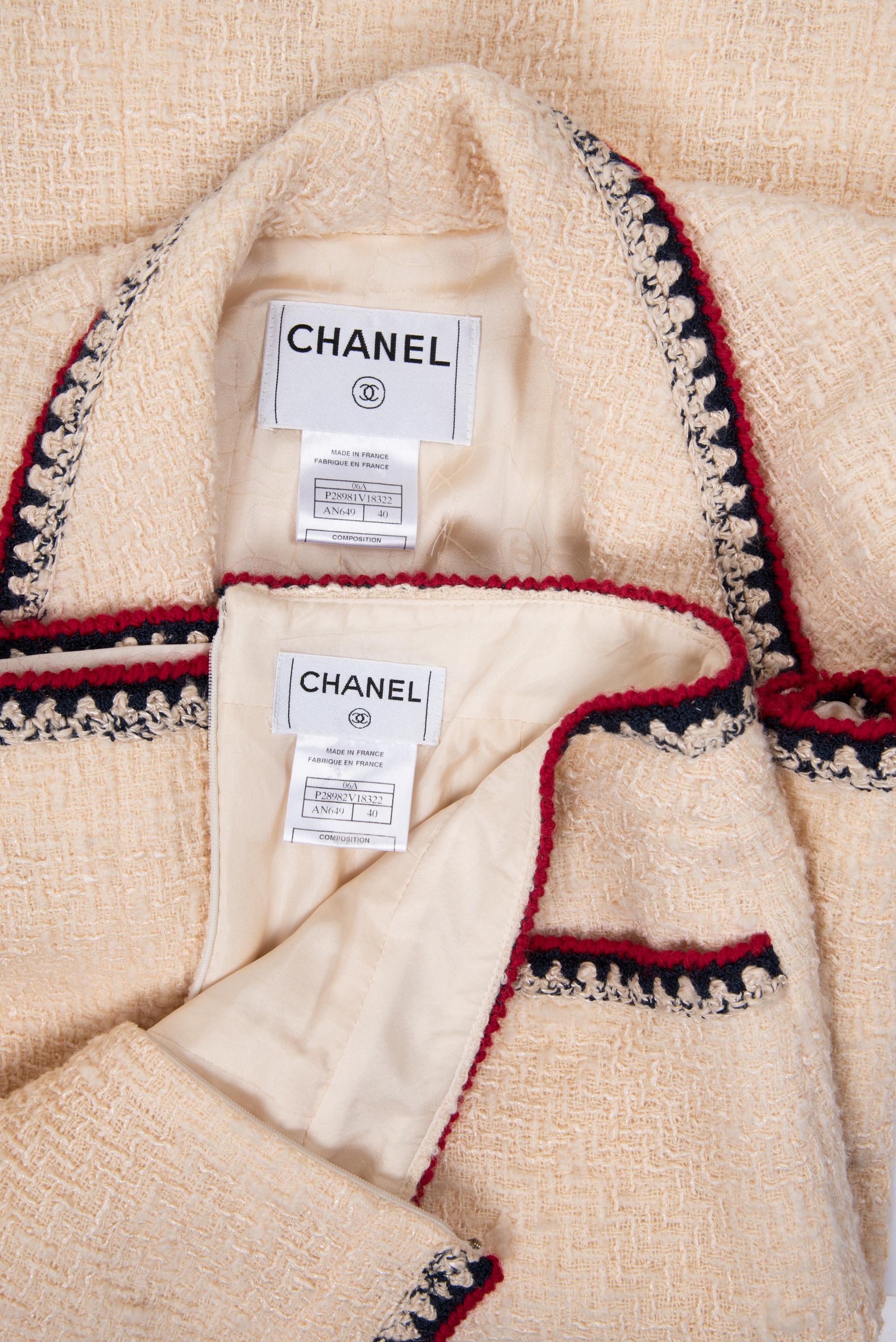 Chanel Tweed Two-Piece Skirt Suit, Fall 2006