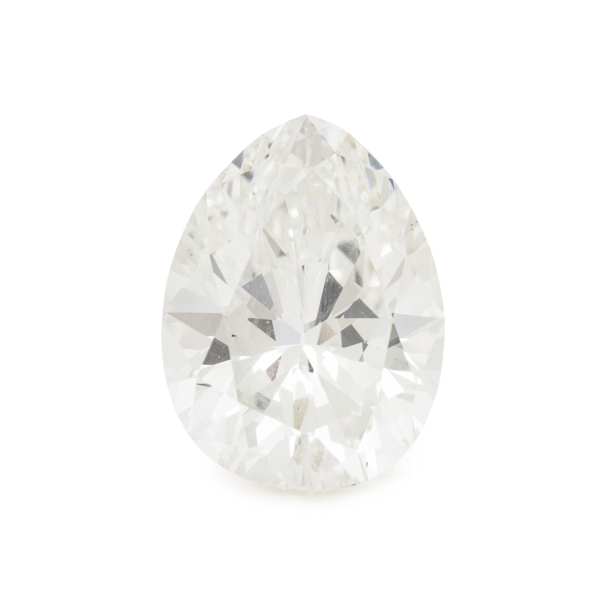 4.07 CARAT PEAR BRILLIANT CUT DIAMOND