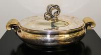 A Danish Silver Covered Entree, Rasmussen 1975 Width over handles 13 inches.