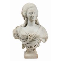 A Continental Marble Bust of Marie Antoinette