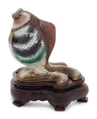 A Chinese Cloisonné Model of a Goldfish