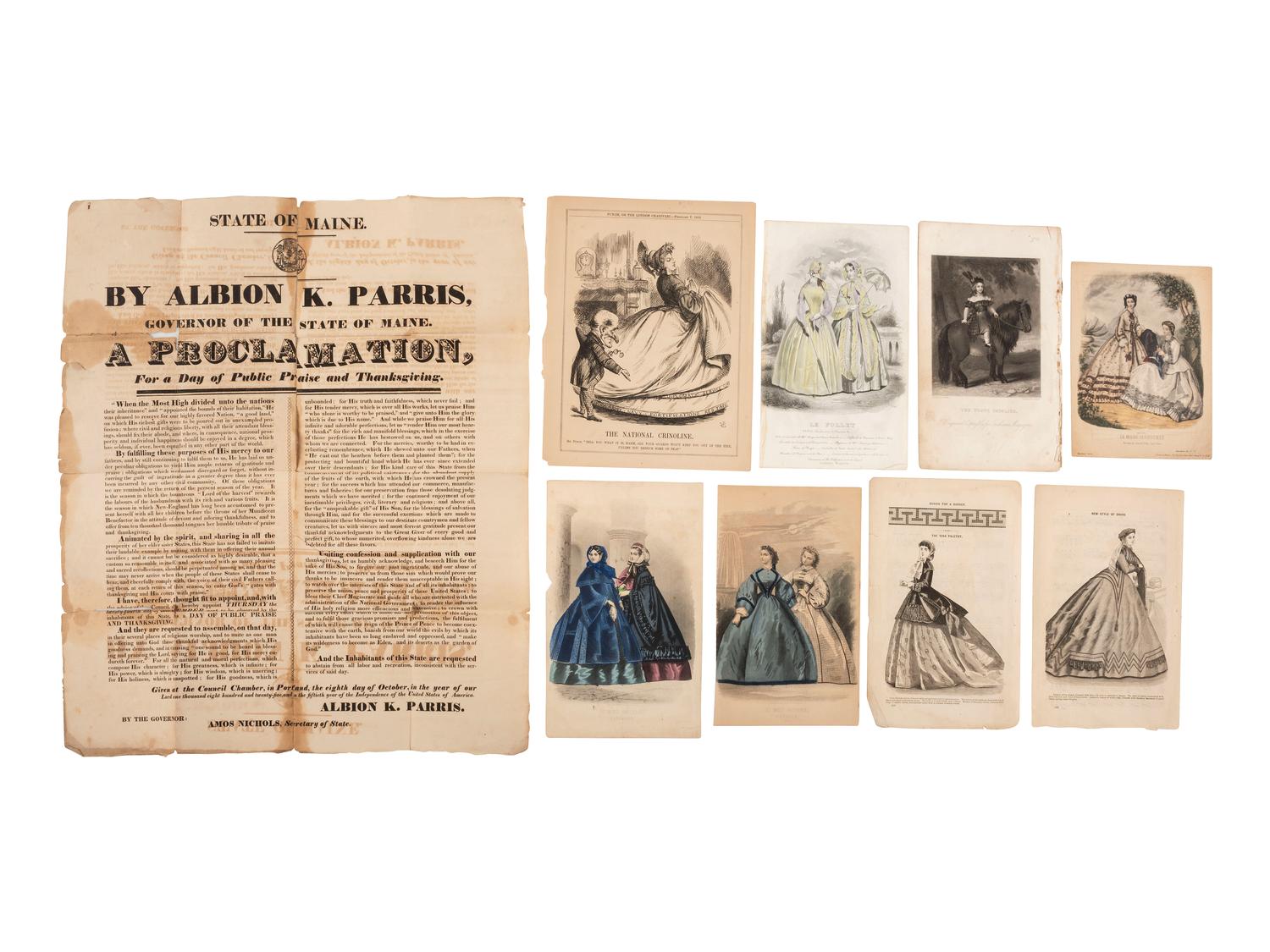 [CIVIL WAR]. A group of pre-Civil War and War-era ephemera.