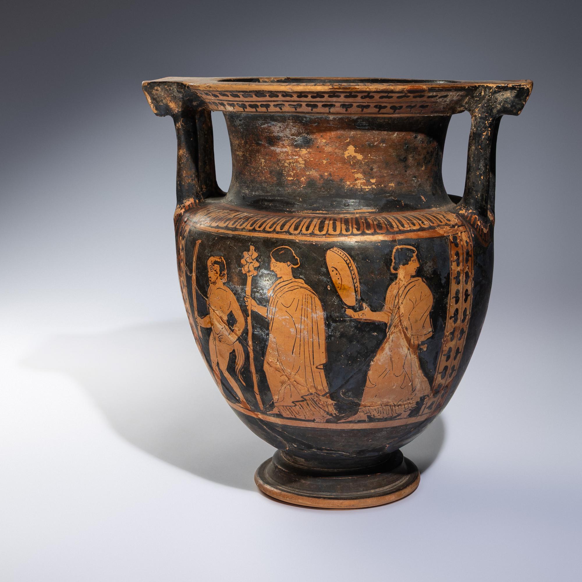 An Attic Red‑Figured Column‑Krater with Dionysiac Scenes