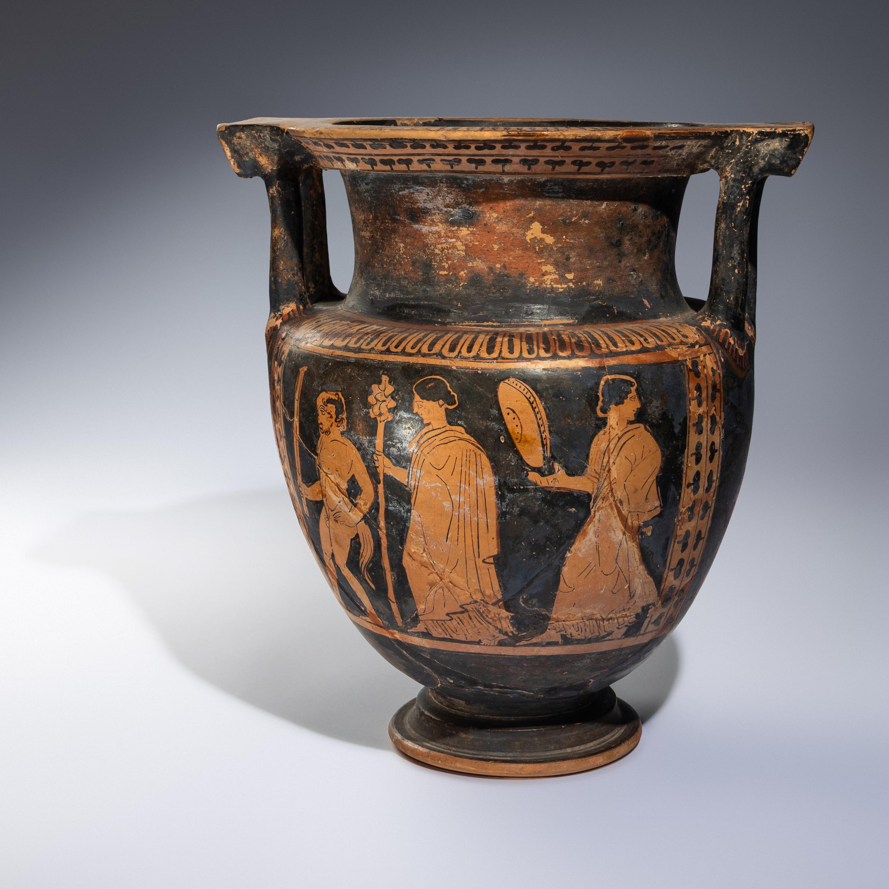 An Attic Red‑Figured Column‑Krater with Dionysiac Scenes