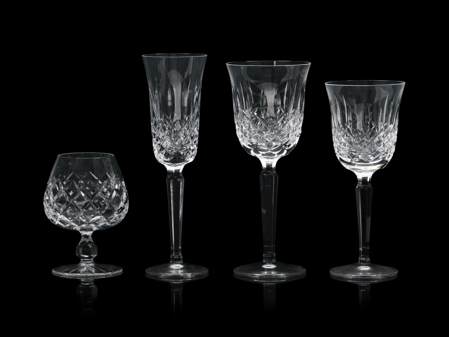 A Waterford Cut Glass Stemware Service