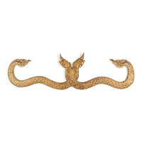 A Thai Giltwood Naga Transom Ornament