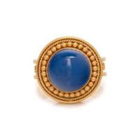 HIGH KARAT GOLD AND LAPIS LAZULI RING