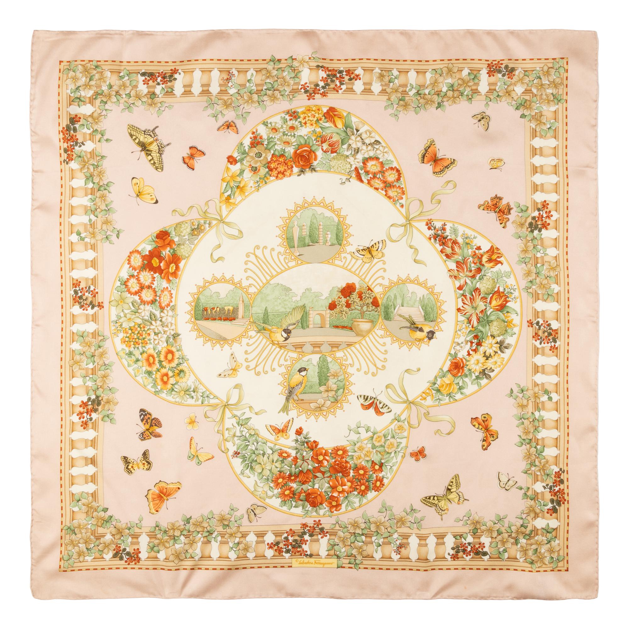 Four Salvatore Ferragamo Scarves