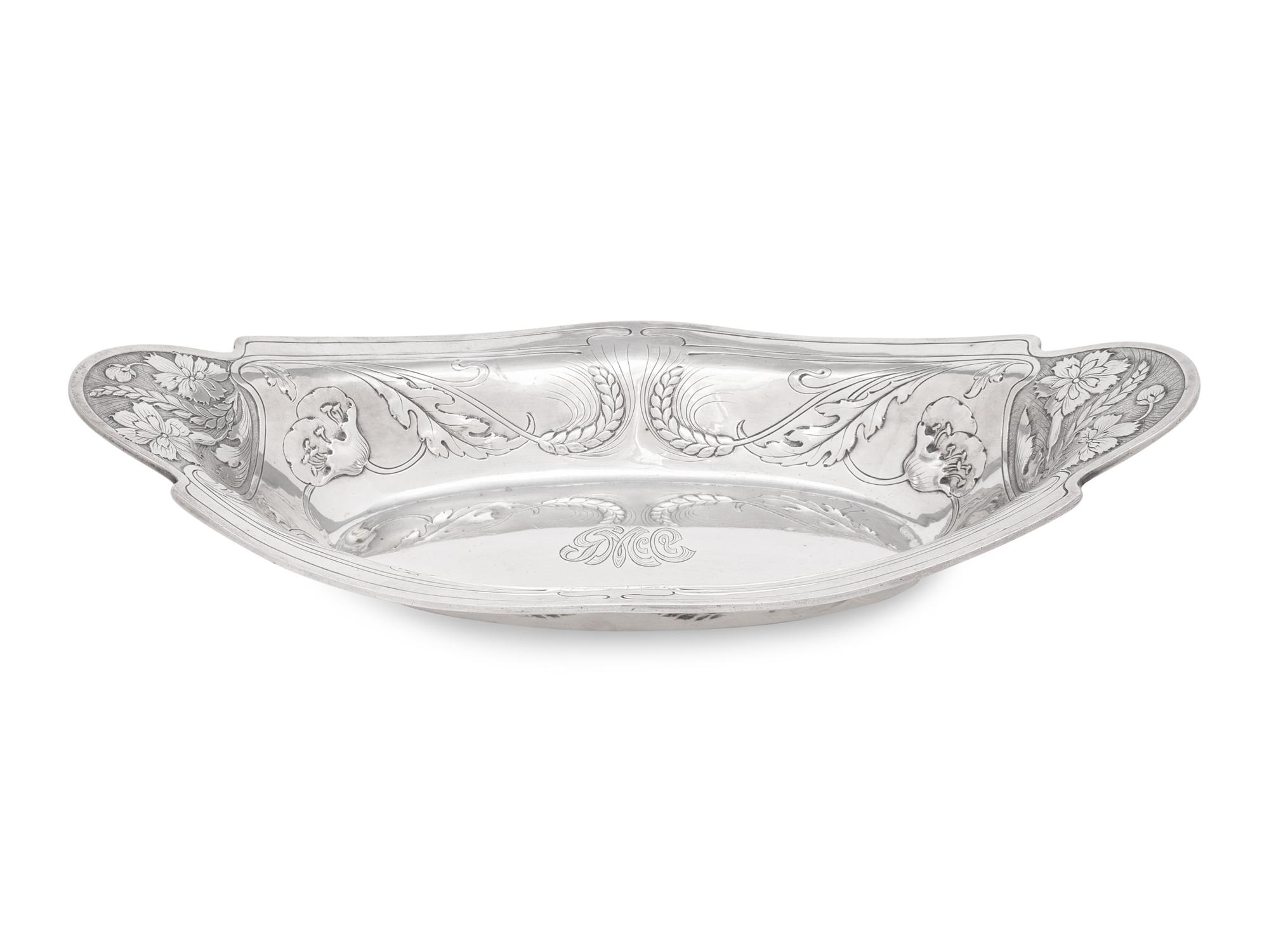 An American Silver Bread Dish
