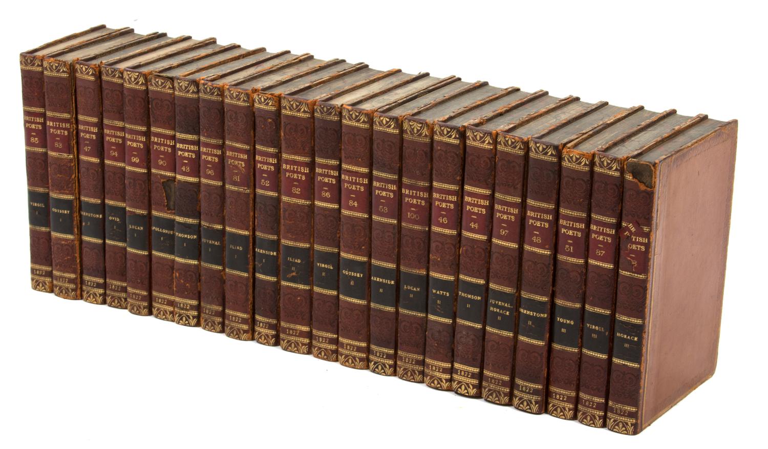 A Collection of Fifty-Six Miscellaneous Leather Bound Volumes — 20TH CENTURY