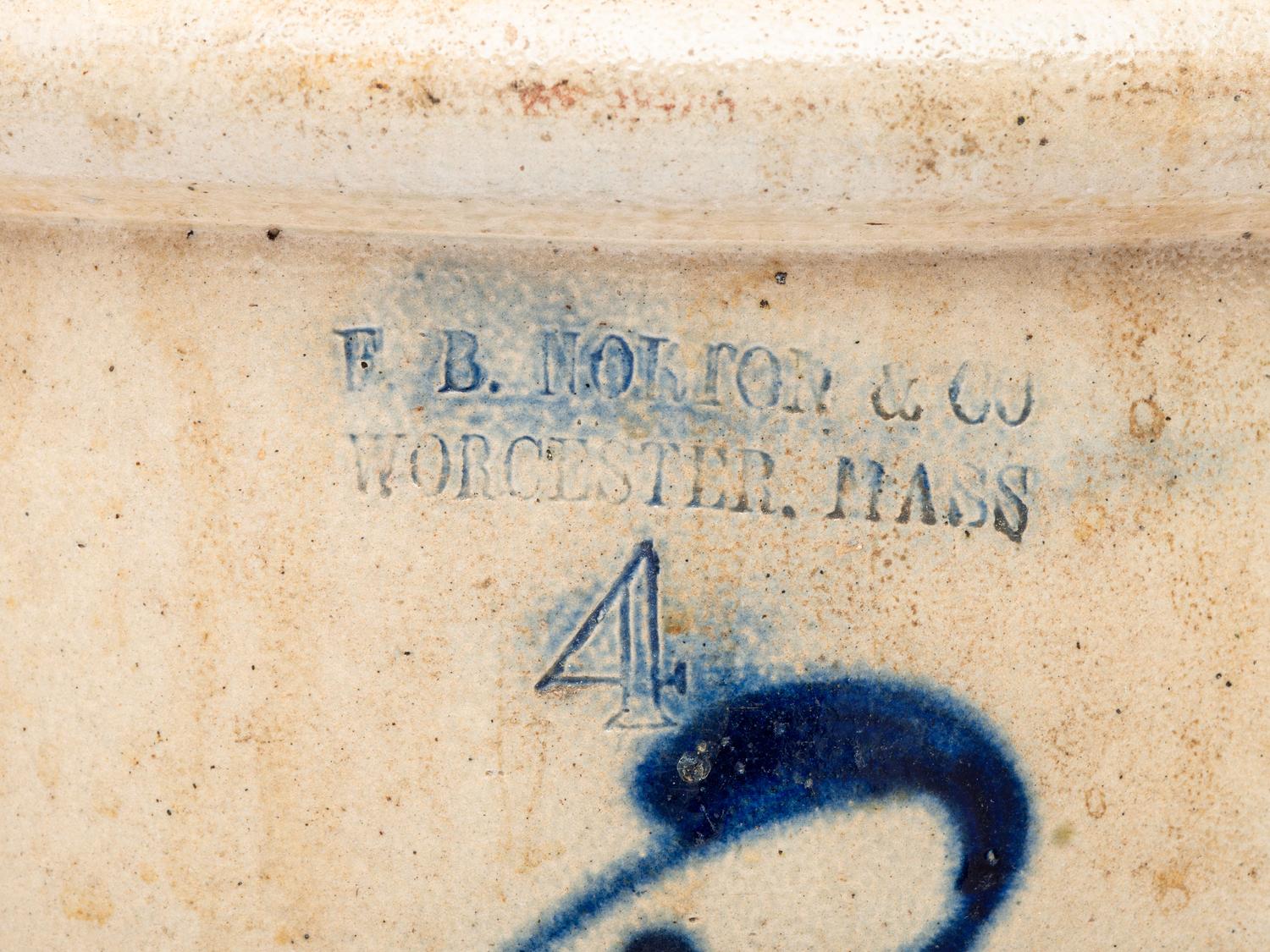 Three Cobalt-Decorated Stoneware Vessels