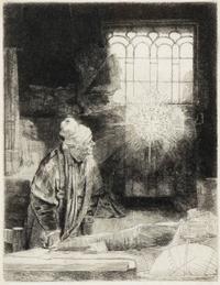 Rembrandt van Rijn (Dutch, 1606-1669) — A Scholar in his Study (Faust) , ca. 1652