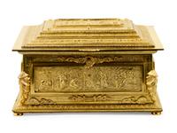 A French Gilt Bronze Jewelry Casket