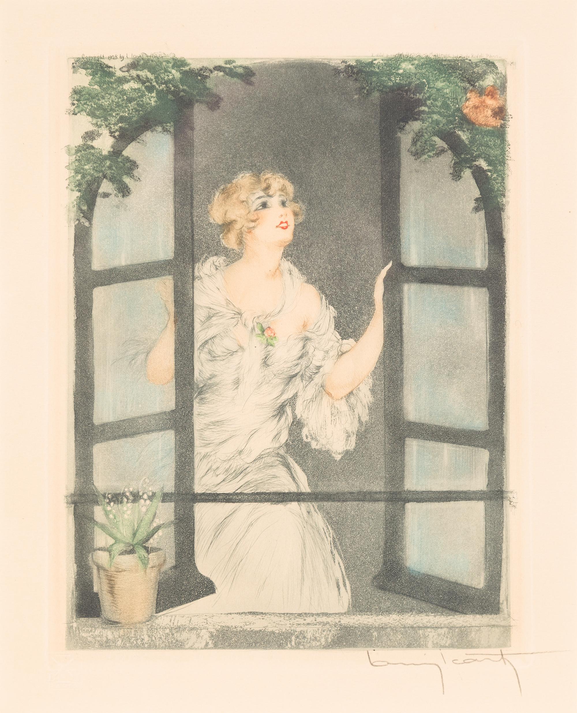 Louis Icart, (French, 1888-1950), Four Seasons (Spring, Summer, Fall, Winter), (four works)