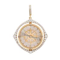 Annoushka, 'Mythology Spinning Compass', Yellow Gold and Diamond Pendant