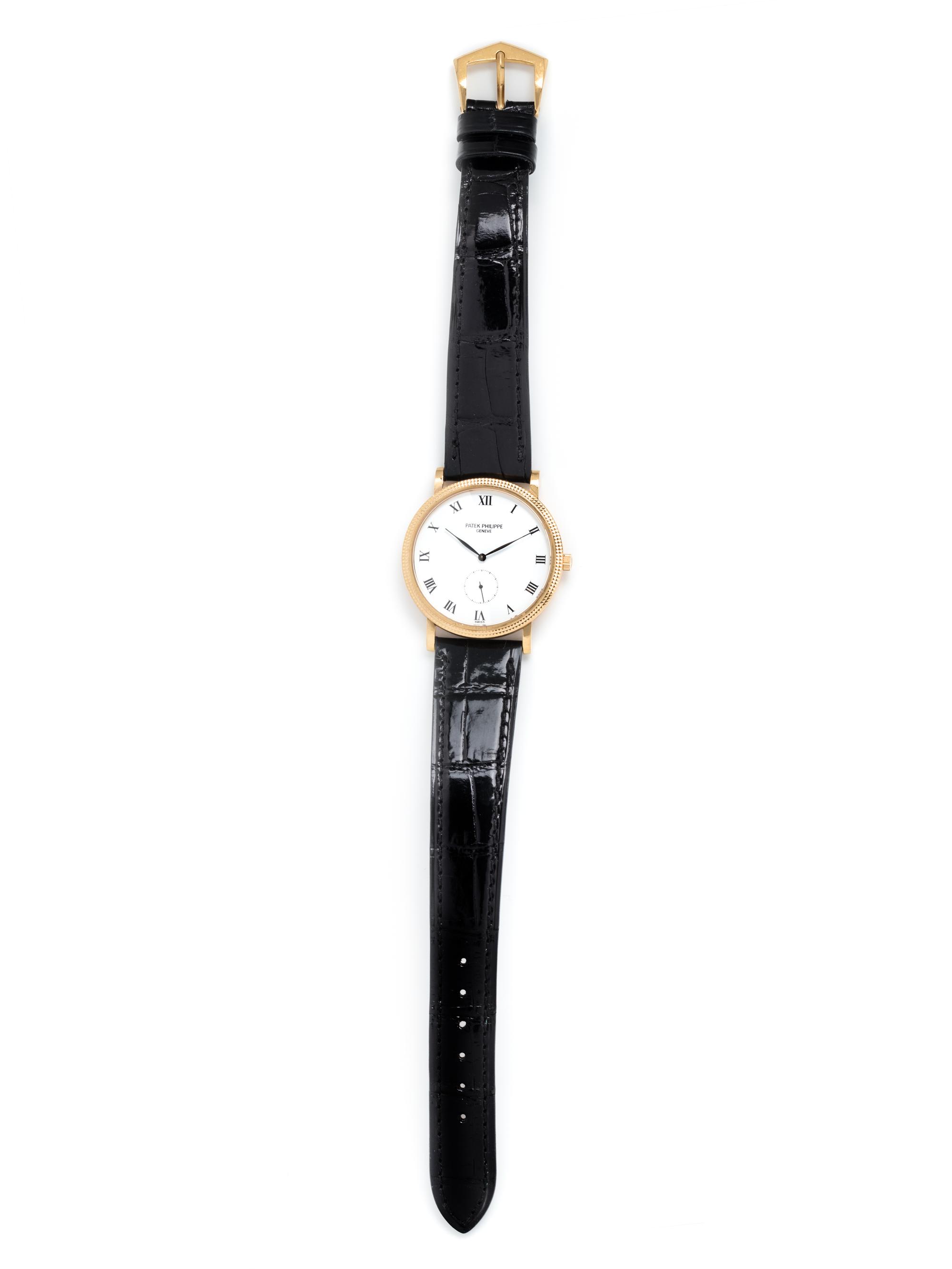 PATEK PHILIPPE, 18K YELLOW GOLD REF. 3919 'CALATRAVA' WRISTWATCH