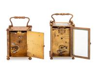 Two French Brass Carriage Clocks