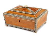 An Anglo-Indian Bone Mounted Work Box