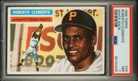 A 1956 Topps Roberto Clemente Baseball Card No. 33 (PSA 7 NM) White Back