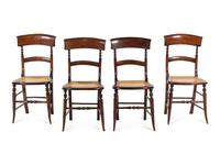 Set of Four Victorian Mahogany Game Chairs