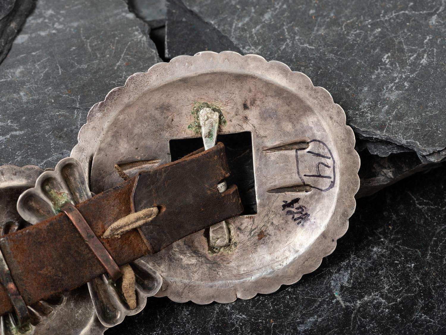 Navajo Silver and Turquoise Concha Belt