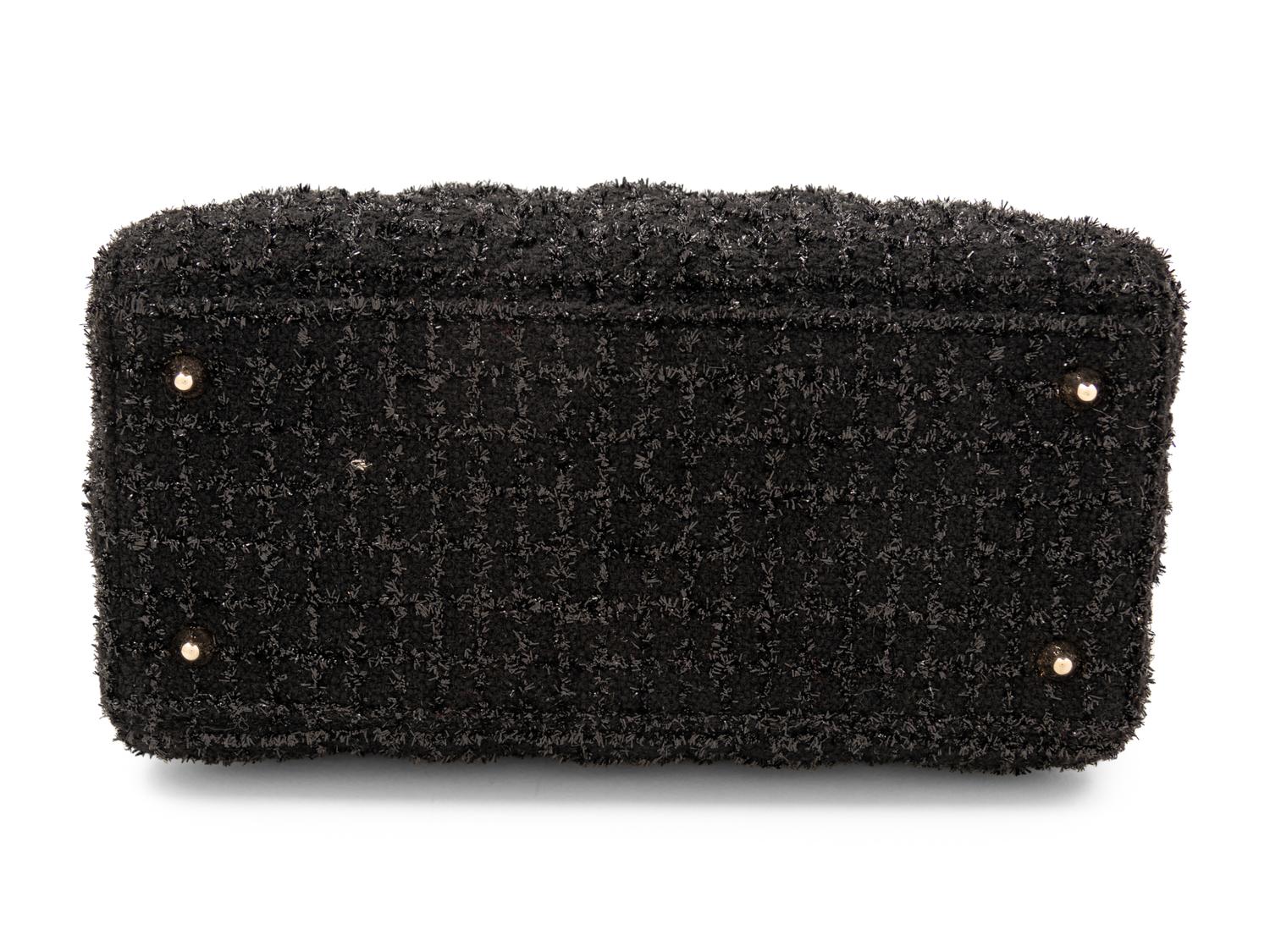 Christian Dior Black Tweed Small Lady Dior Bag, 2012