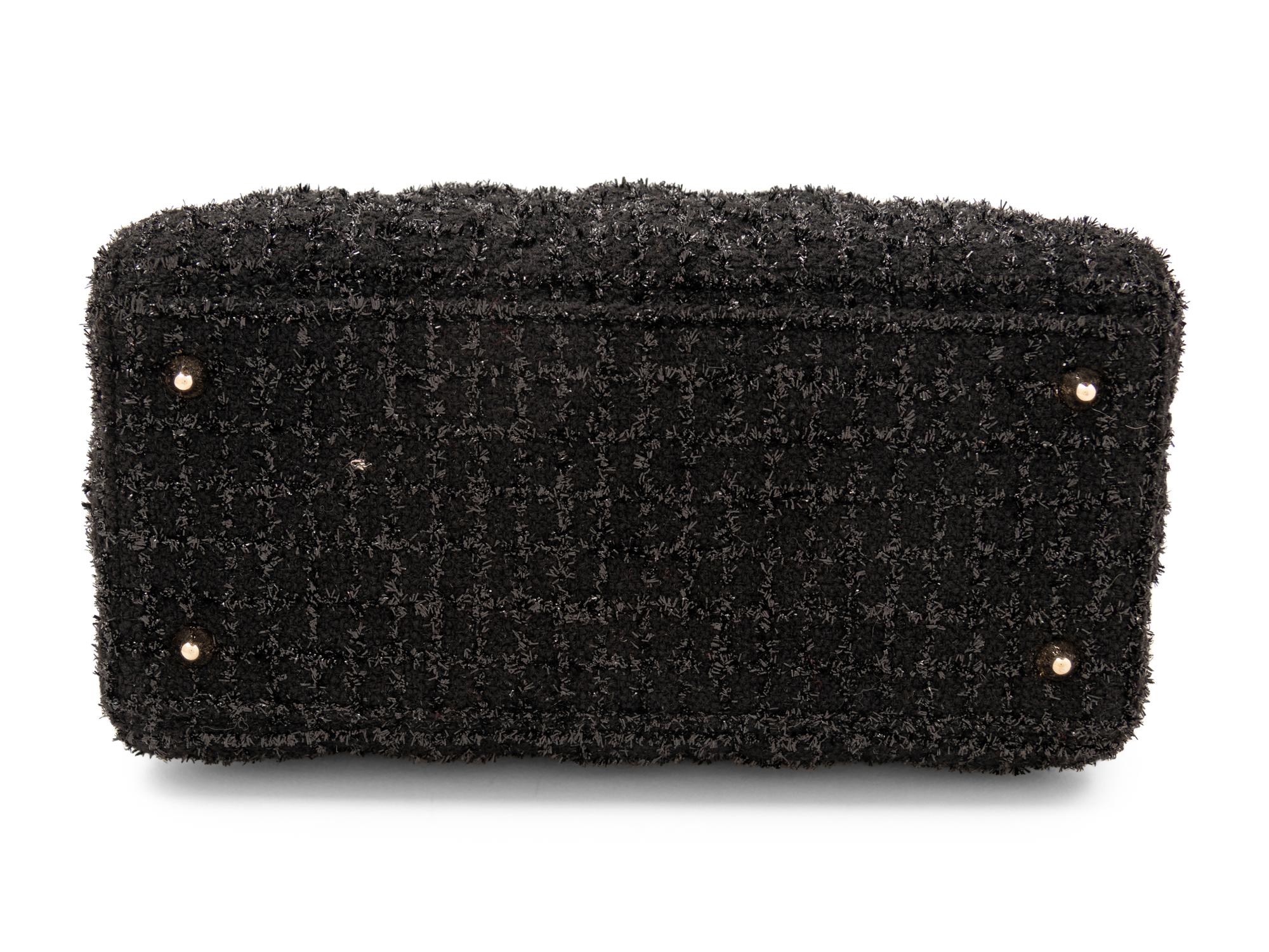 Christian Dior Black Tweed Small Lady Dior Bag, 2012