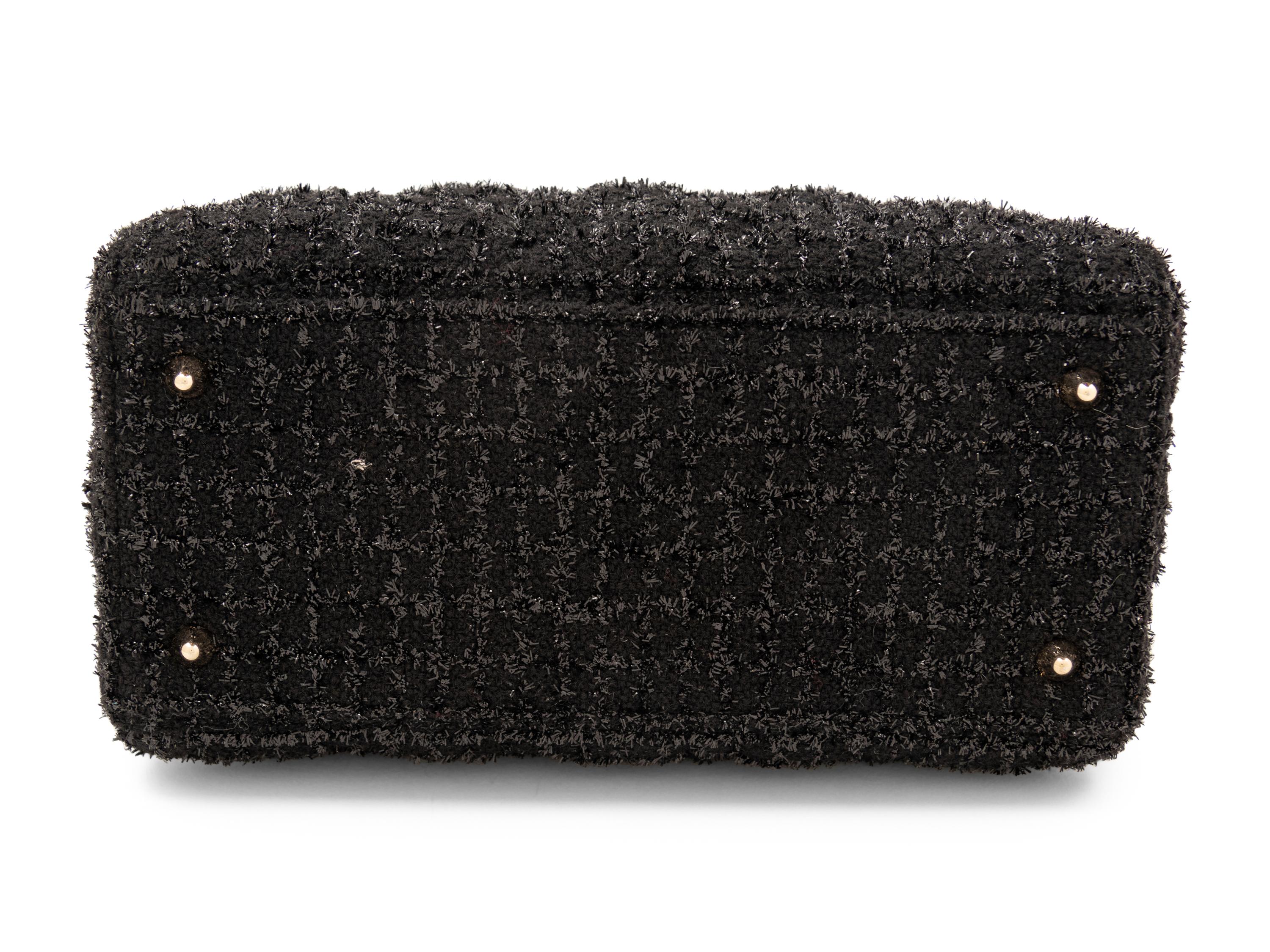 Christian Dior Black Tweed Small Lady Dior Bag, 2012