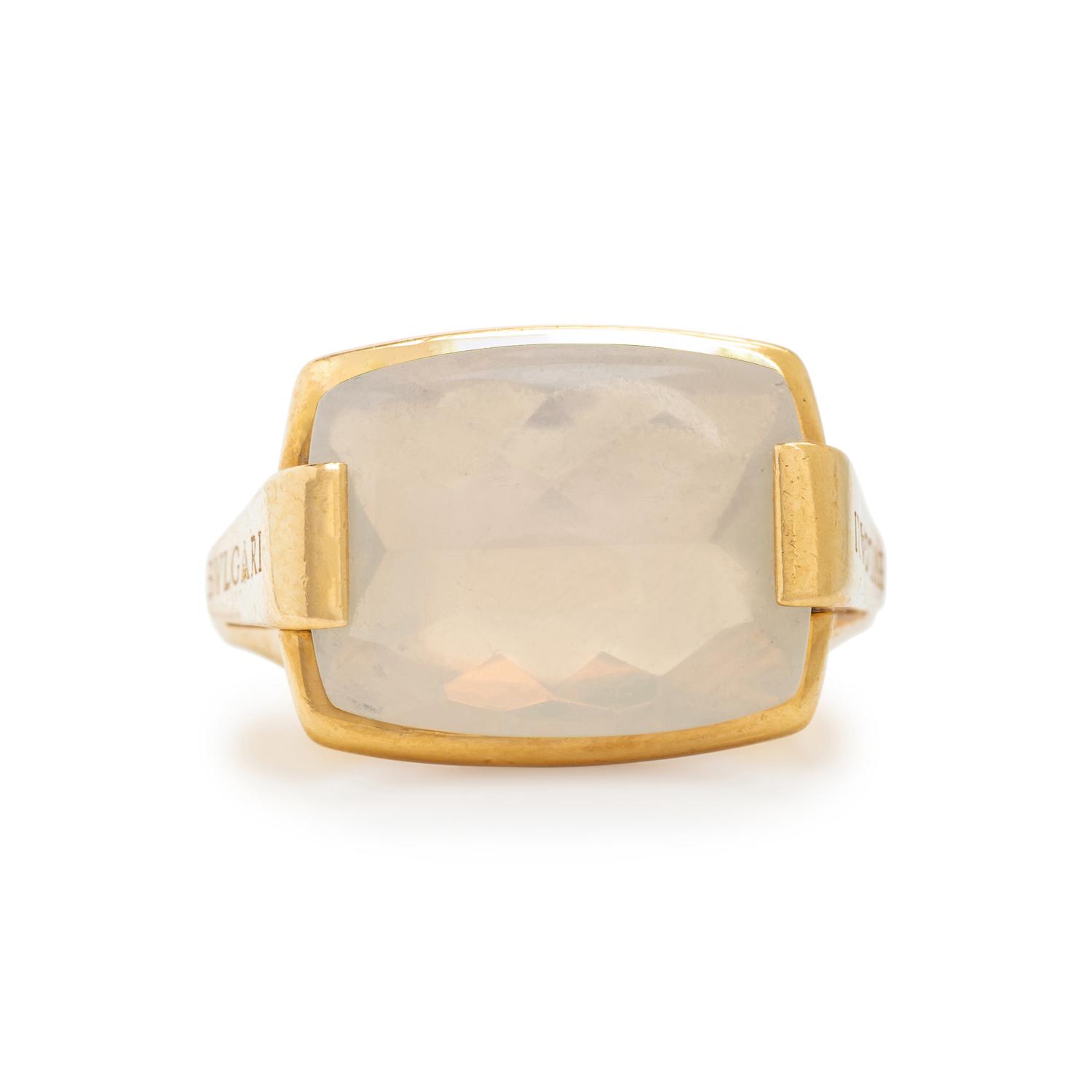 Bulgari, Yellow Gold and Moonstone 'Metropolis' Ring