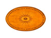 Edwardian Inlaid Satinwood Oval Table