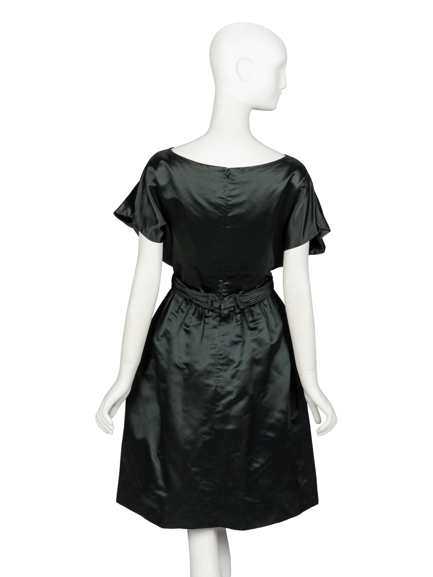 Galanos, Deep Green Cocktail Dress