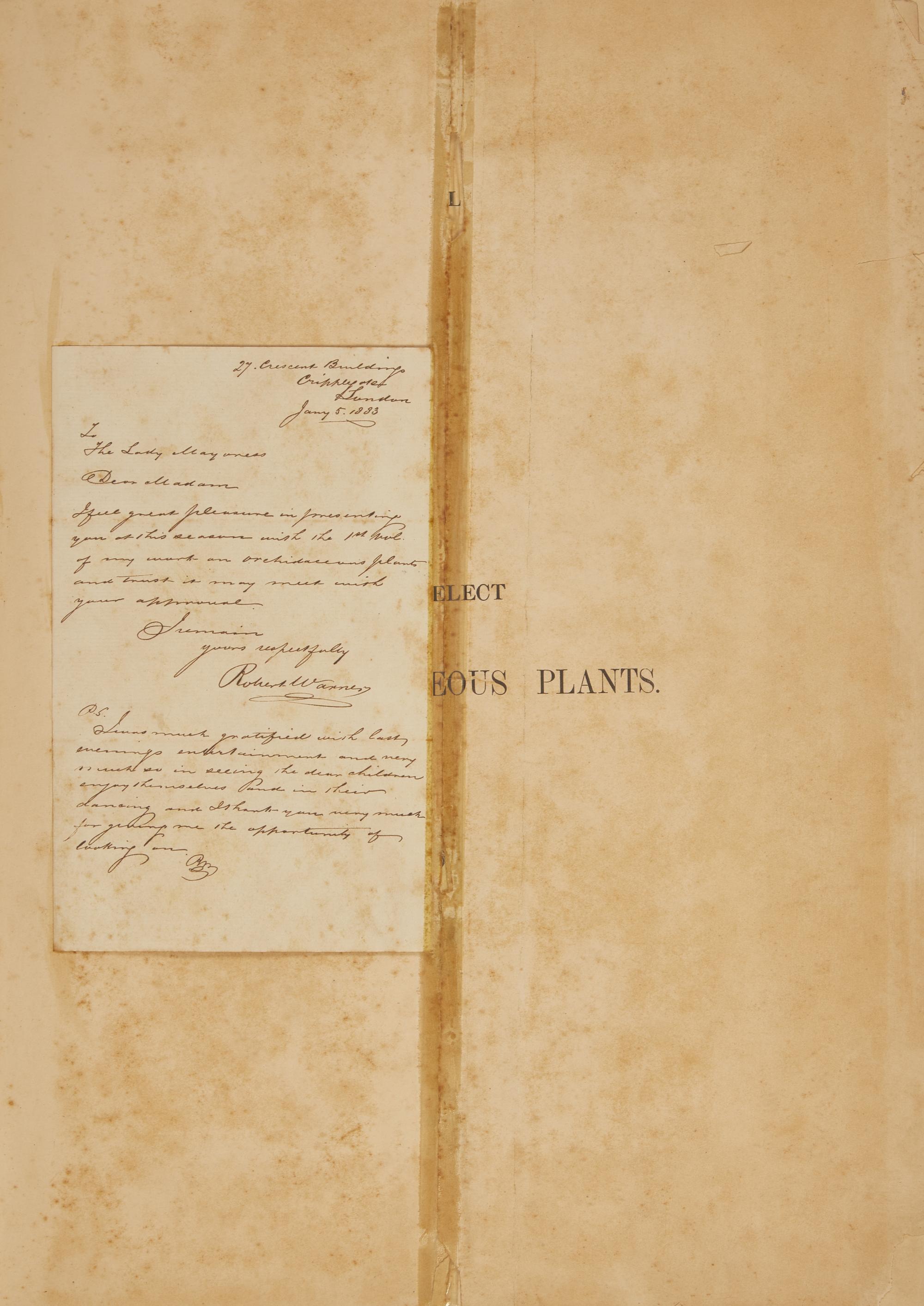 [Natural History] Warner, Robert. Select Orchidaceous Plants