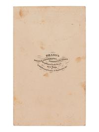 [EARLY PHOTOGRAPHY]. "Spirit" photograph featuring a man and a ghostly woman. New York: Brady, n.d.