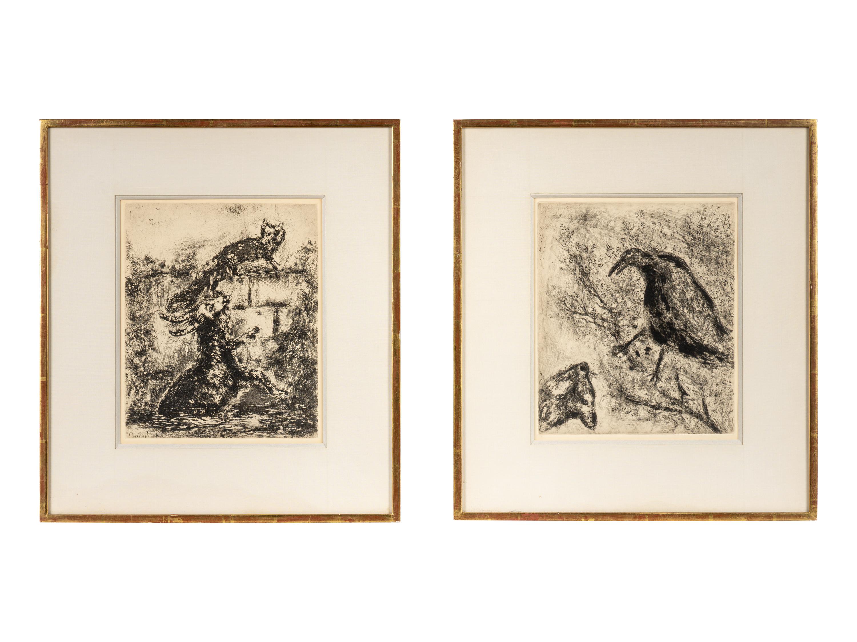 A Pair of Works from Fables de la Fontaine