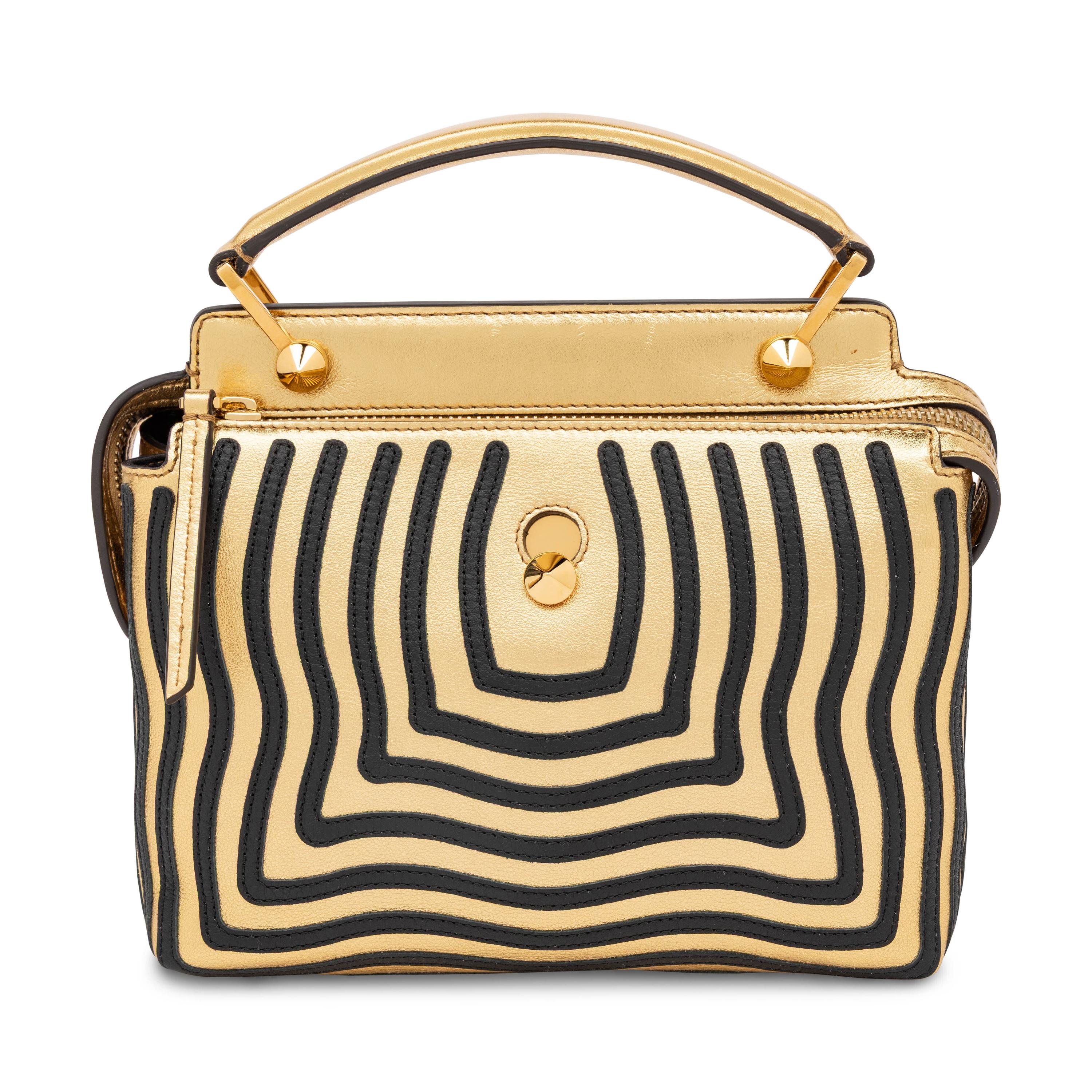 Fendi, Gold Edition DotCom Handbag in Gold Leather