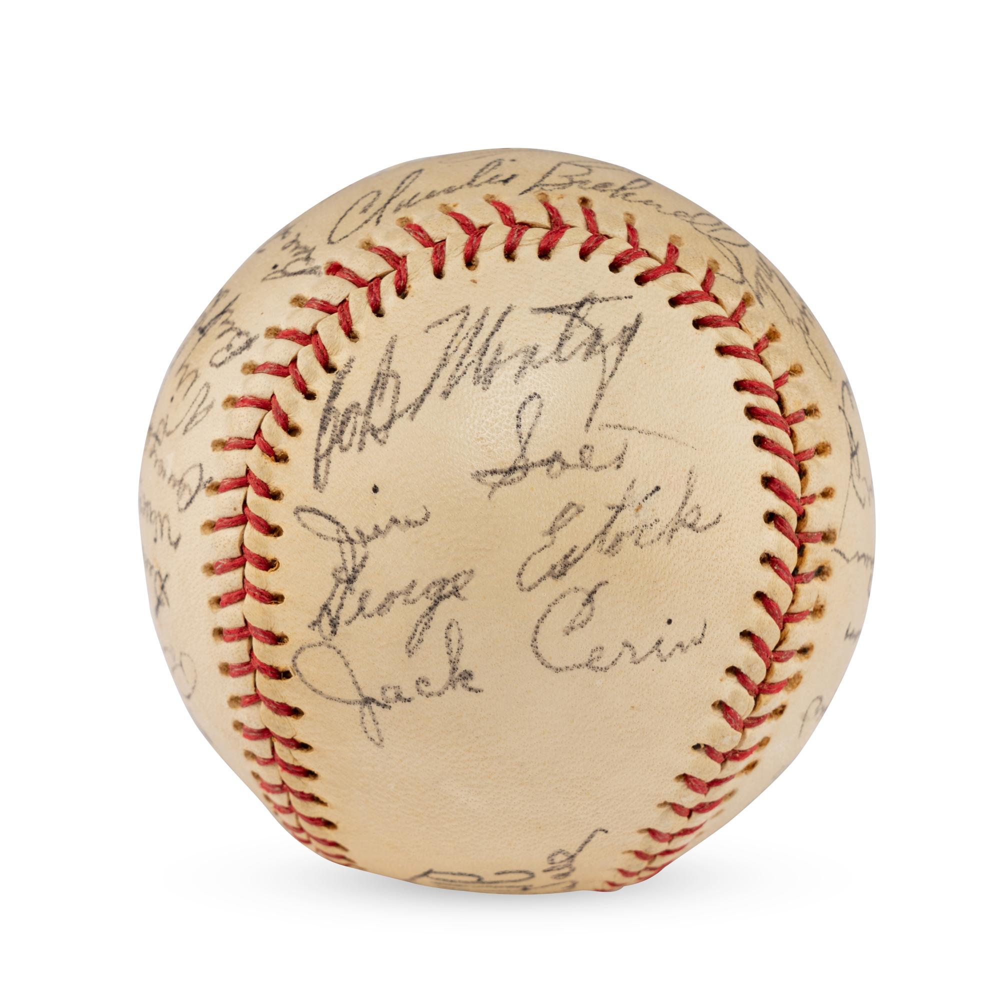 A 1953 Toledo Sox Team Signed Autograph Baseball (JSA Letter of Authenticity)