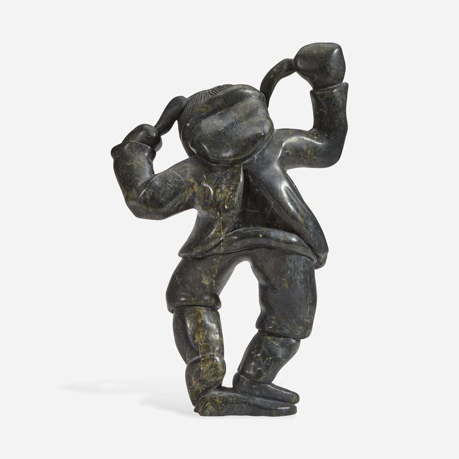 Kiawak Ashoona (1933-2014), Quivio Boy Cape Dorset, Nunavit, Canada, circa 1990