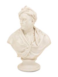 A Continental Bisque Porcelain Bust