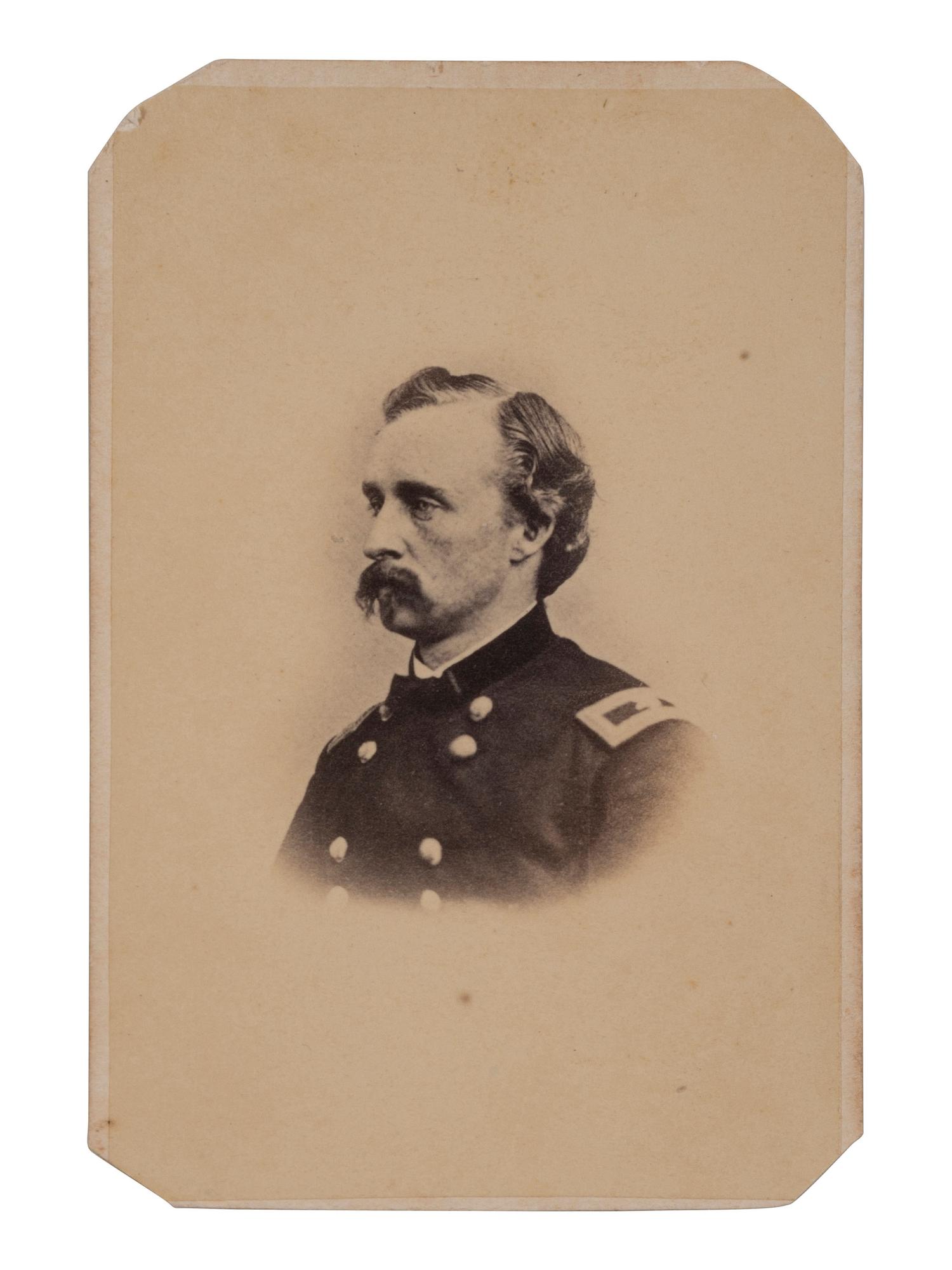 [CUSTER, George Armstrong (1839-1876)]. [BRADY, Mathew, photographer]. CDV of Custer as Brigadier General. [New York], [15 February 1864].