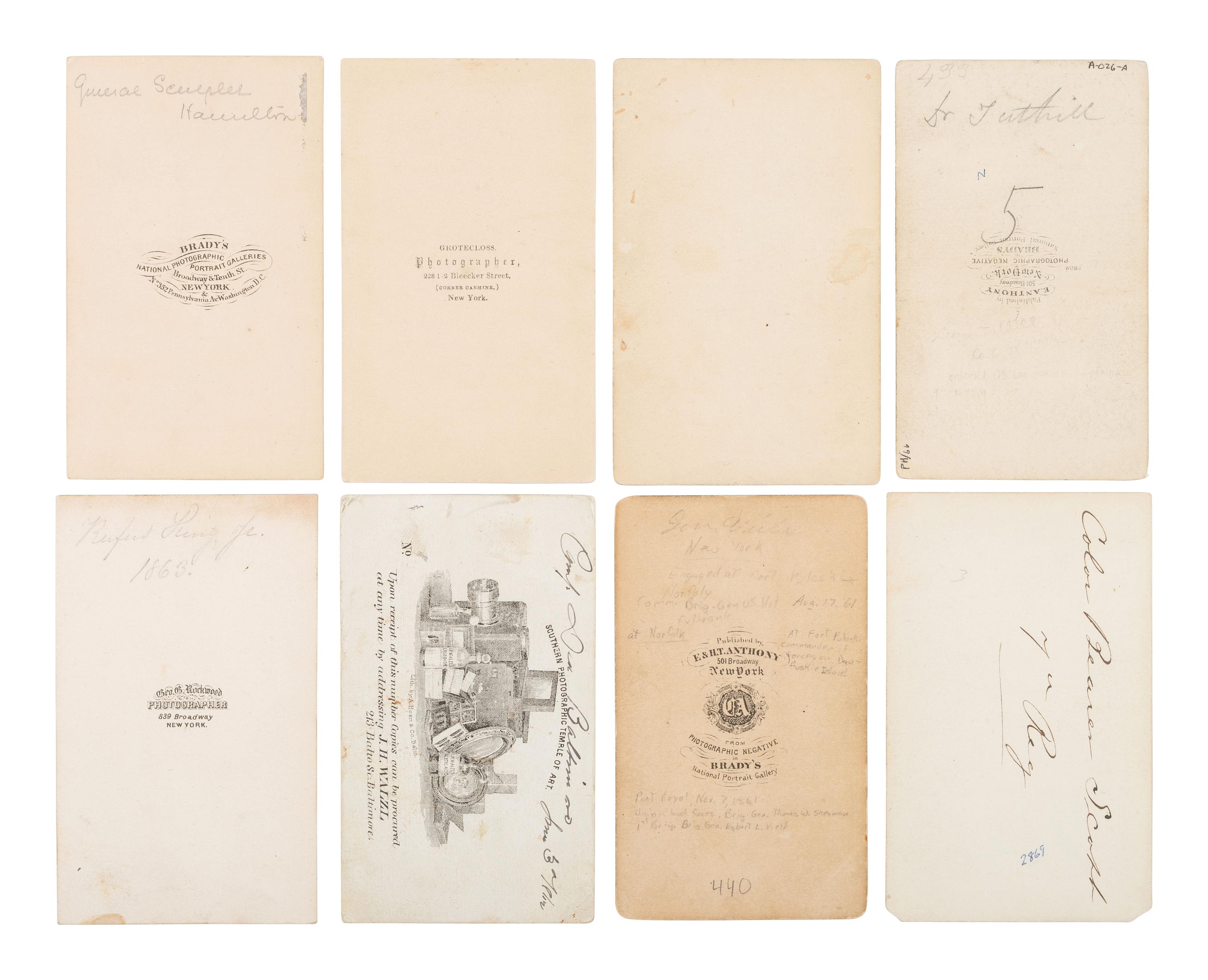 [CIVIL WAR]. A group of 20 CDVs of identified members of the 7th New York State Militia, incl. MOH recipient Rufus King.