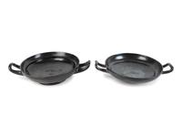 Two Greek Black-Glazed Stemless Kylikes