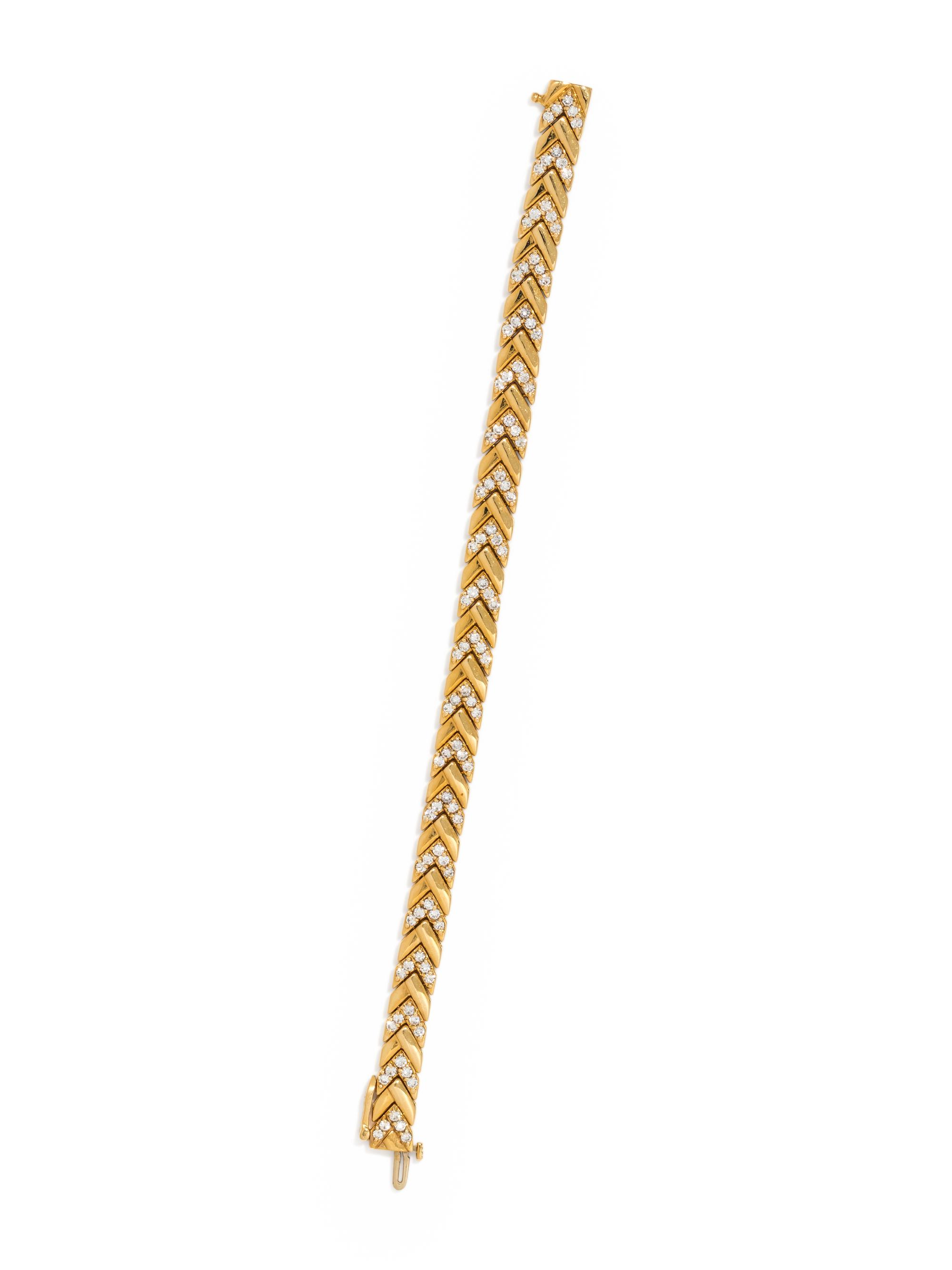 YELLOW GOLD AND DIAMOND BRACELET