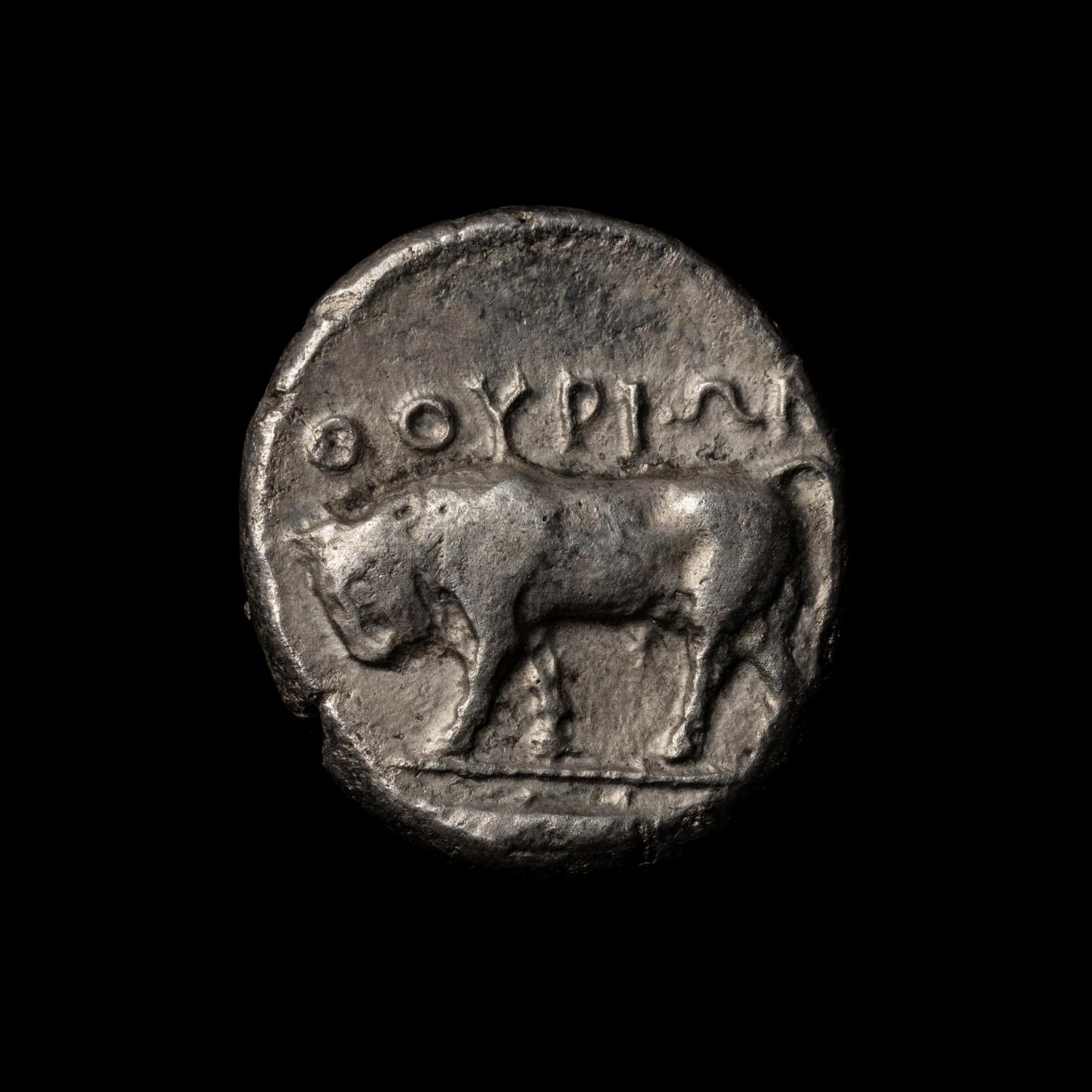 [ANCIENTS] LUCANIA. Thurium (c. 443-400 BC). AR Stater. (7.2 g, 20mm).