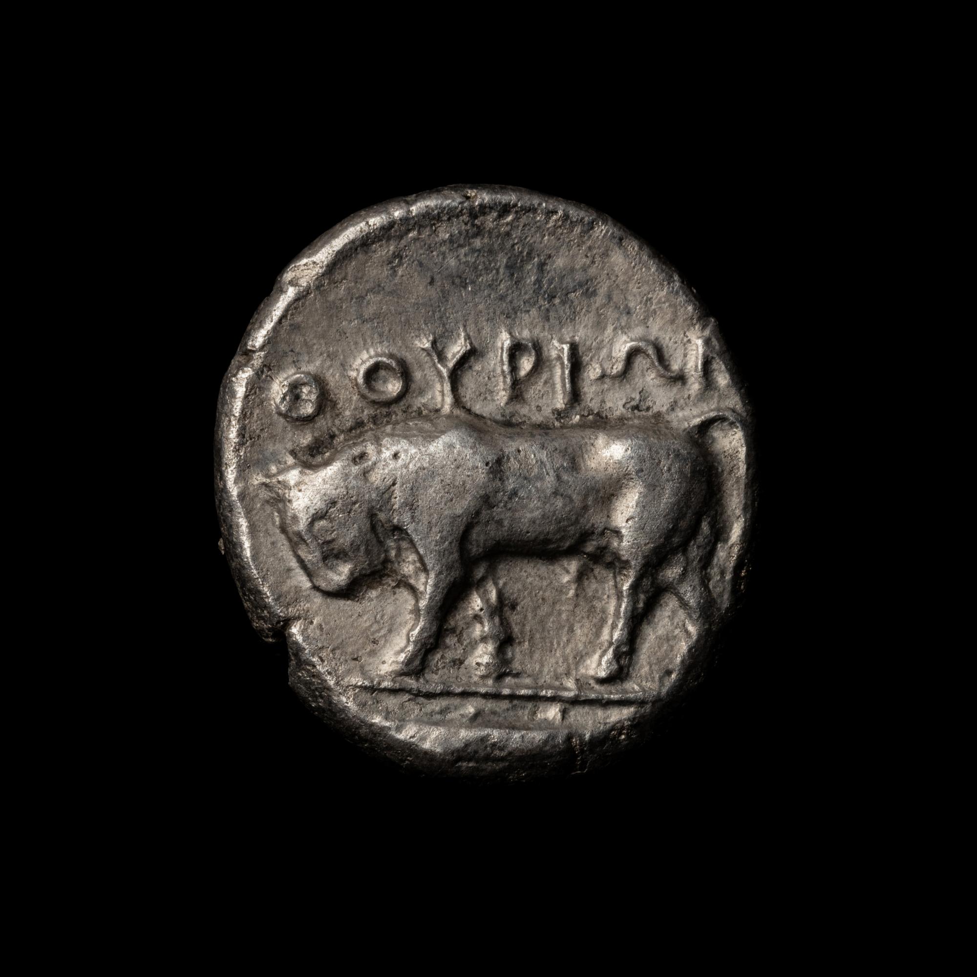 [ANCIENTS] LUCANIA. Thurium (c. 443-400 BC). AR Stater. (7.2 g, 20mm).