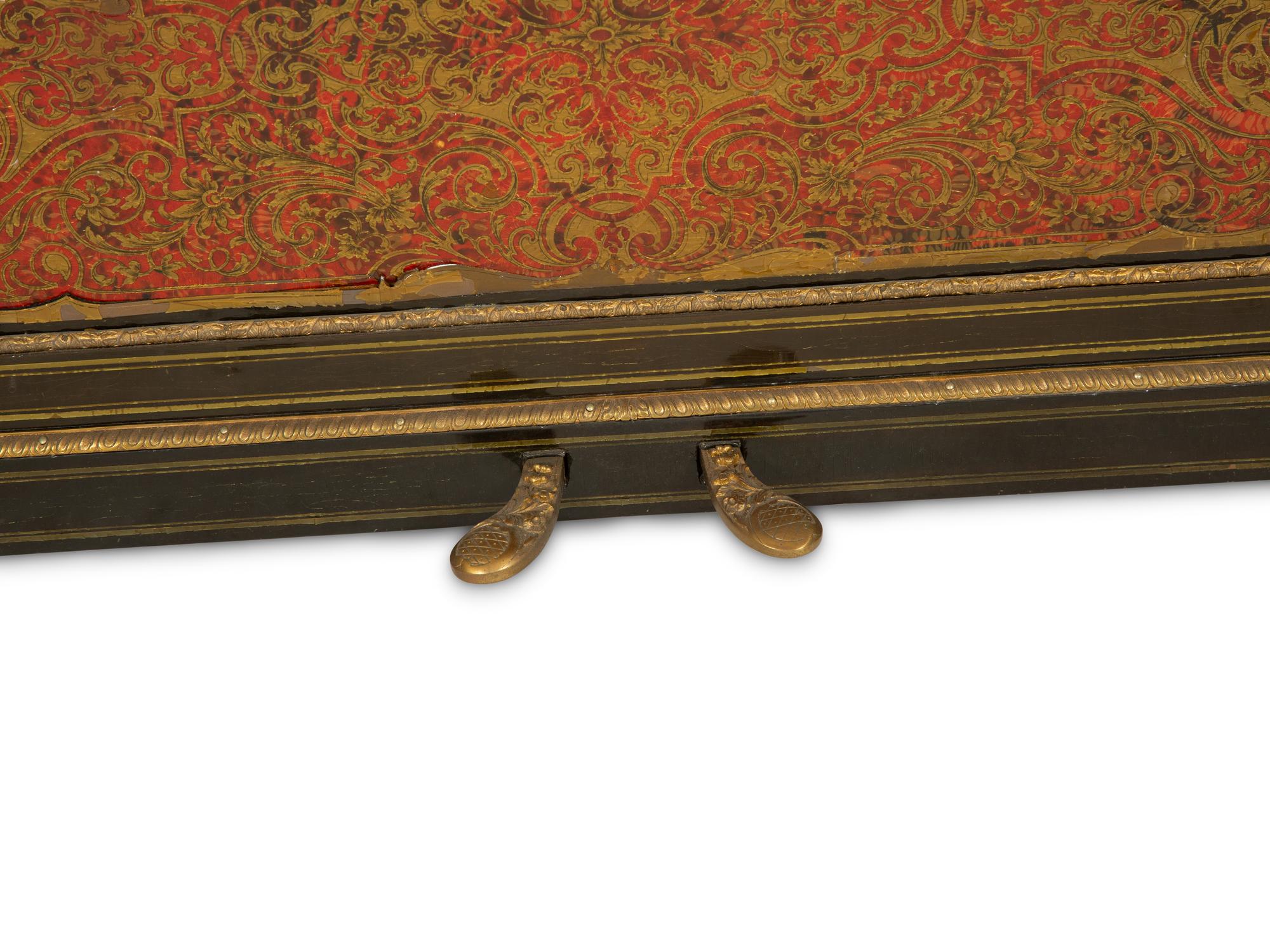 A Napoleon III Boulle Marquetry Upright Piano