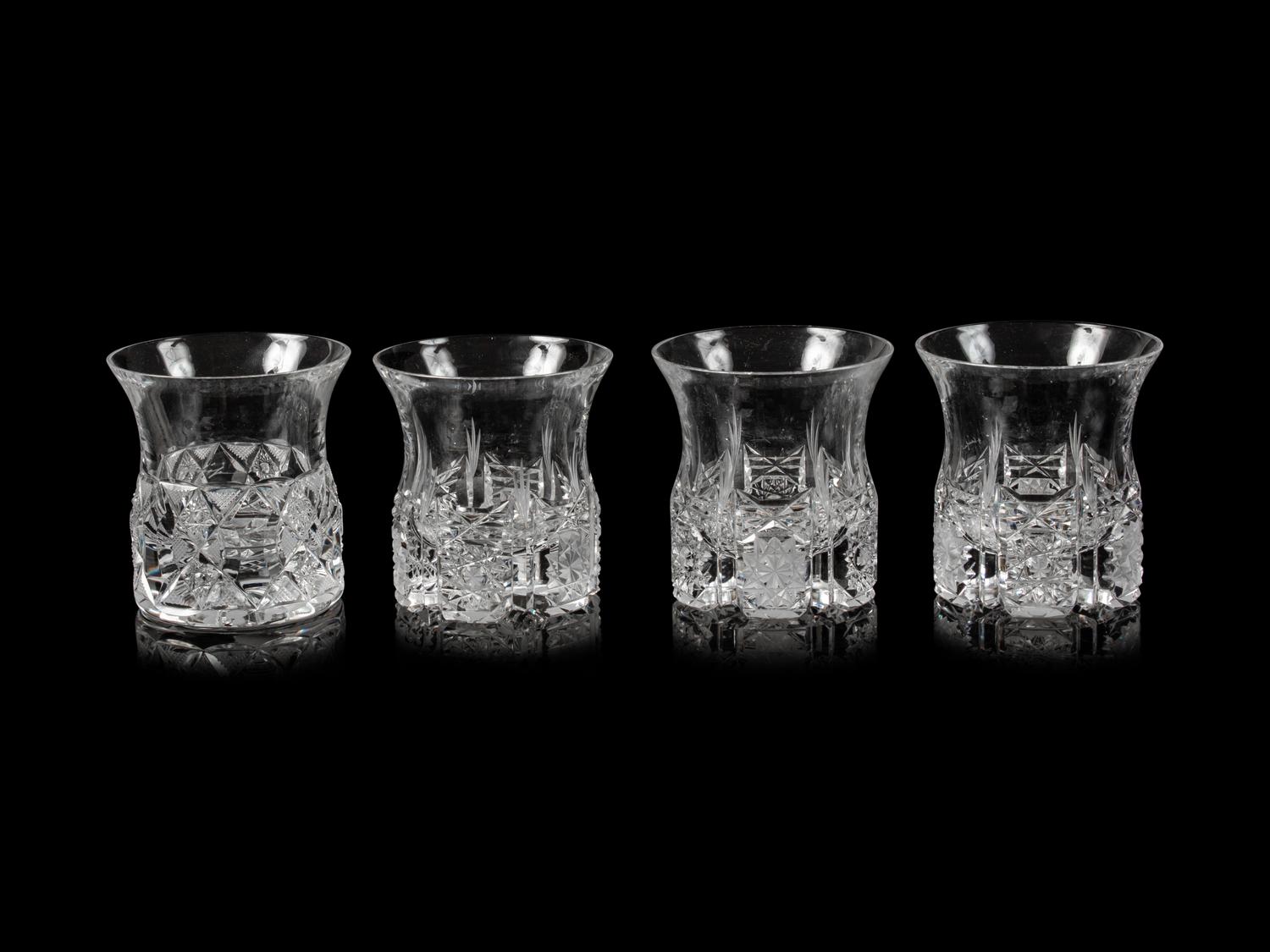 An Austrian Cut Glass Stemware Service