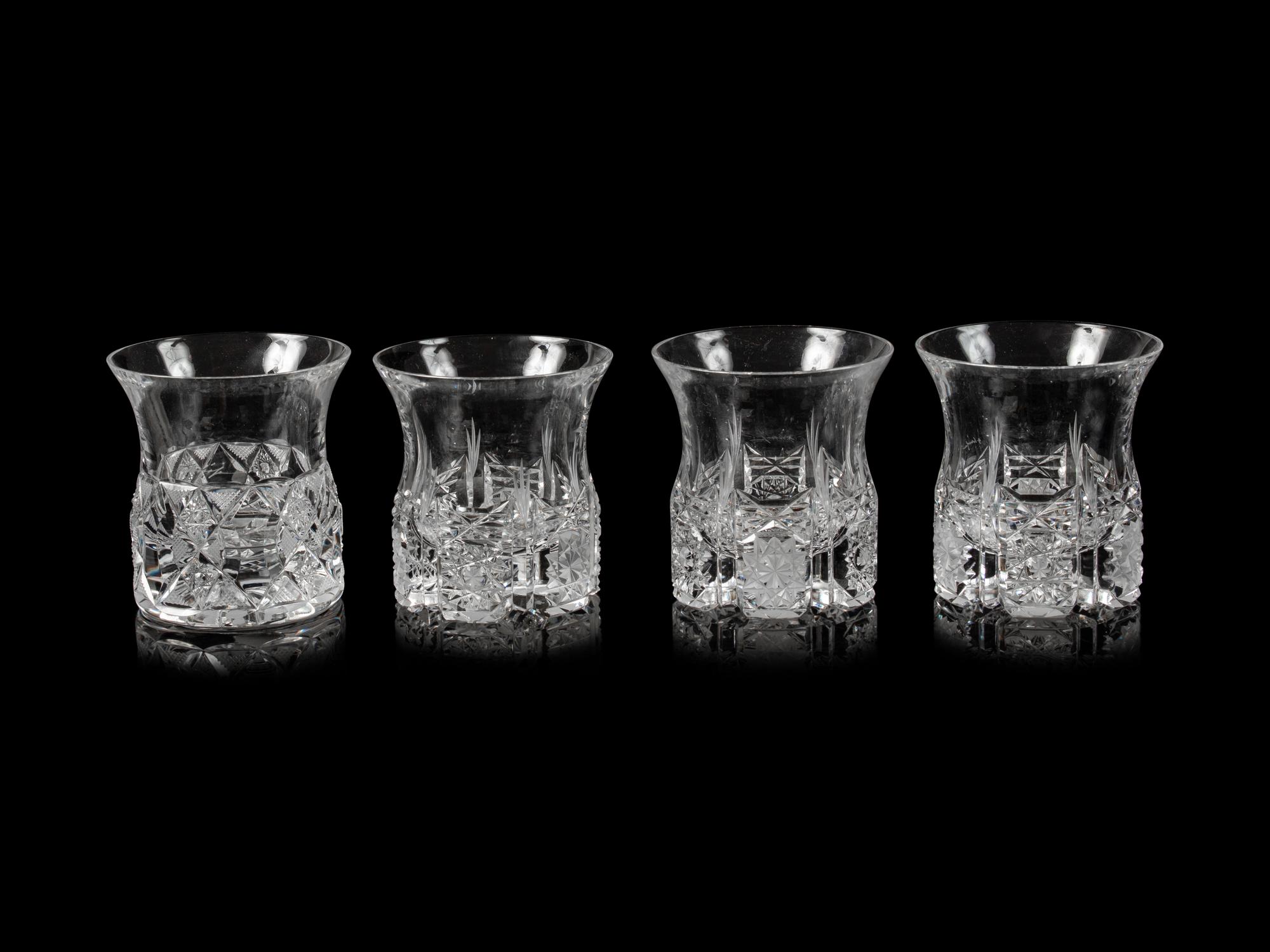 An Austrian Cut Glass Stemware Service