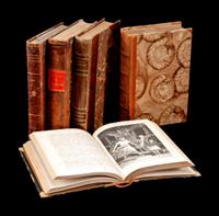 A Large Group of Leatherbound Volumes